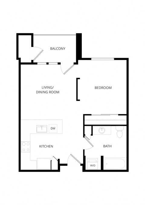 One Bedroom Floorplan